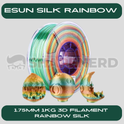 eSUN eSilk Rainbow PLA 3D Printer Filament 1.75mm 1kg