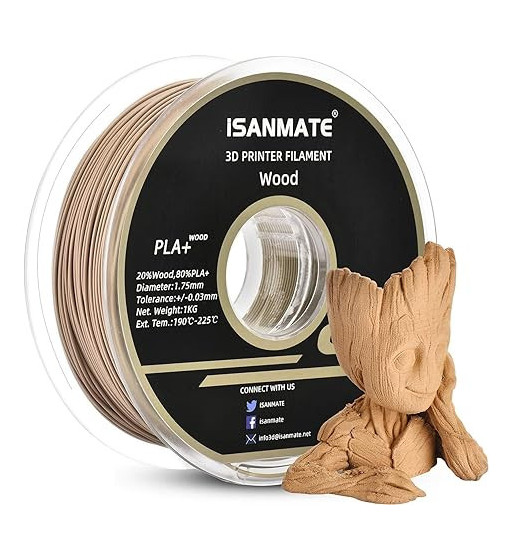 iSANMATE PLA Wood Pine 3D Filament 1.75mm 1kg