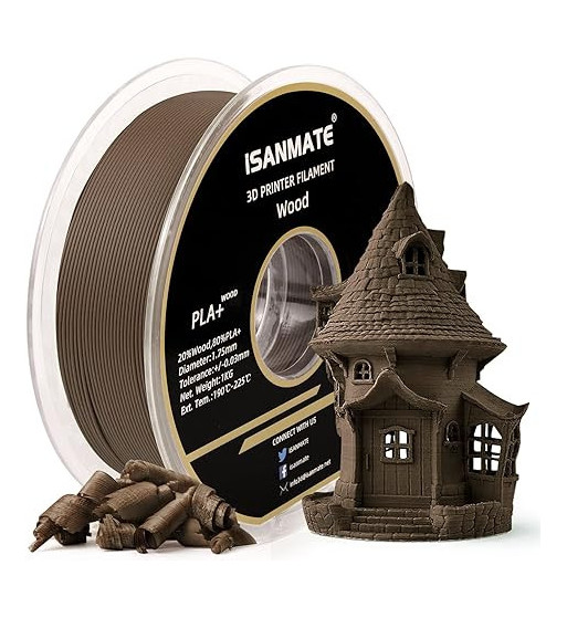 iSANMATE PLA Wood Sandalwood 3D Filament 1.75mm 1kg