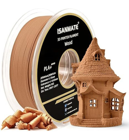 iSANMATE PLA Wood Pear 3D Filament 1.75mm 1kg