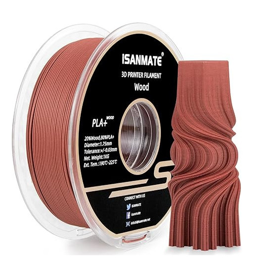 iSANMATE PLA Wood Rose 3D Filament 1.75mm 1kg