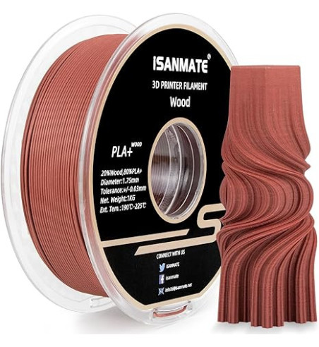 iSANMATE PLA Wood Rose 3D Filament 1.75mm 1kg