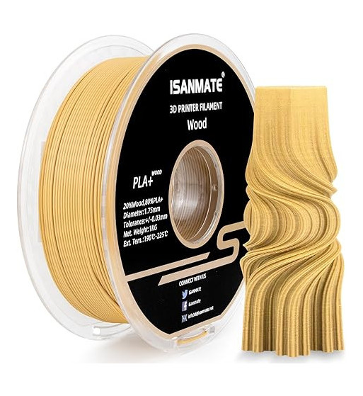 iSANMATE PLA Wood Box 3D Filament 1.75mm 1kg