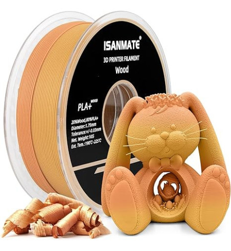 iSANMATE PLA Wood Rainbow 3D Filament 1.75mm 1kg