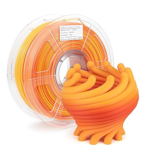 iSANMATE PLA+ Gradient Red Orange 3D Filament 1.75mm 1kg