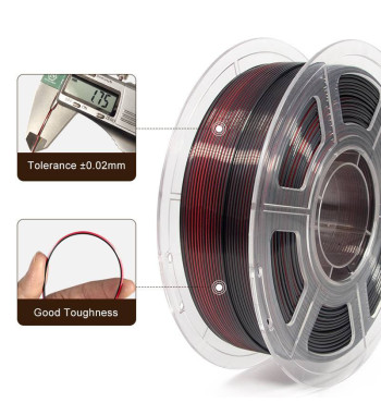 iSANMATE PLA Silk Dual Black Red 3D Filament 1.75mm 1kg