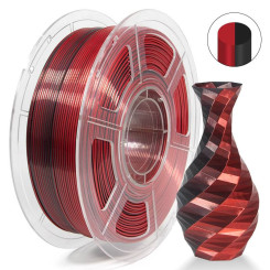 iSANMATE PLA Silk Dual Black Red 3D Filament 1.75mm 1kg