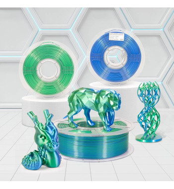 iSANMATE PLA Silk Dual Blue Green 3D Filament 1.75mm 1kg