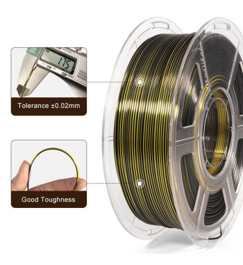 iSANMATE PLA Silk Dual Gold Black 3D Filament 1.75mm 1kg