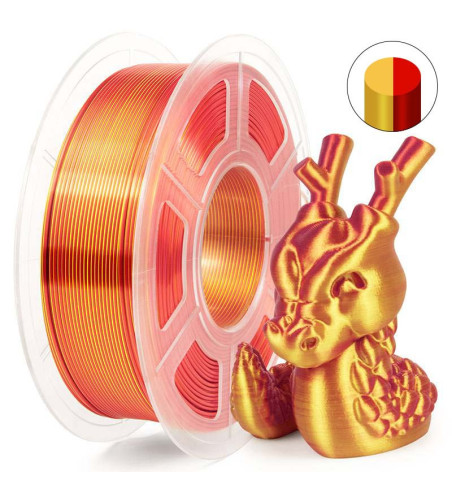 iSANMATE PLA Silk Dual Gold Red 3D Filament 1.75mm 1kg