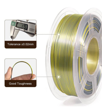 iSANMATE PLA Silk Dual Gold Silver 3D Filament 1.75mm 1kg