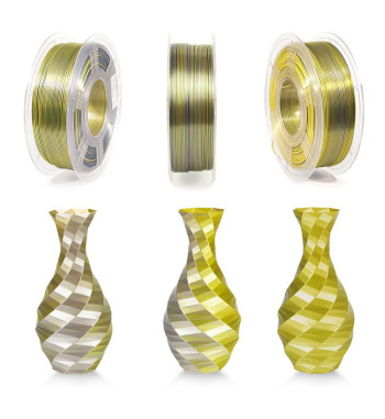 iSANMATE PLA Silk Dual Gold Silver 3D Filament 1.75mm 1kg