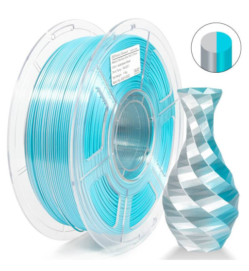 iSANMATE PLA Silk Dual Lake Green Silver 3D Filament 1.75mm 1kg