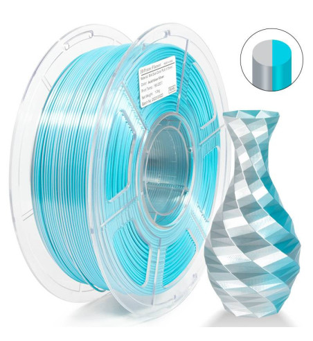 iSANMATE PLA Silk Dual Lake Green Silver 3D Filament 1.75mm 1kg