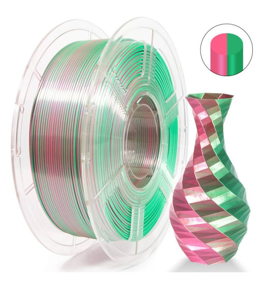 iSANMATE PLA Silk Dual Rose Red Green 3D Filament 1.75mm 1kg