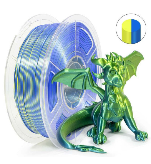 iSANMATE PLA Silk Dual Yellow Blue 3D Filament 1.75mm 1kg