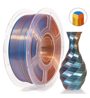 iSANMATE PLA Silk Tri Copper Blue Gold 3D Filament 1.75mm 1kg