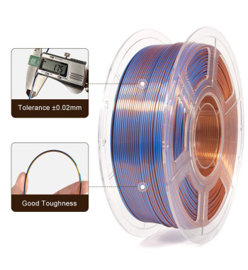 iSANMATE PLA Silk Tri Copper Blue Gold 3D Filament 1.75mm 1kg