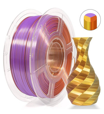 iSANMATE PLA Silk Tri Gold Purple Copper 3D Filament 1.75mm 1kg