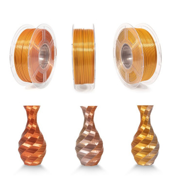 iSANMATE PLA Silk Tri Gold Silver Copper 3D Filament 1.75mm 1kg