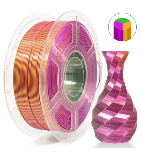 iSANMATE PLA Silk Tri Purple Green Gold 3D Filament 1.75mm 1kg