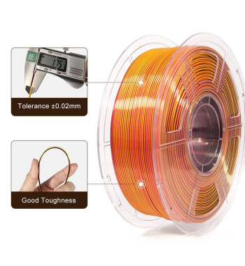 iSANMATE PLA Silk Tri Red Gold Black 3D Filament 1.75mm 1kg