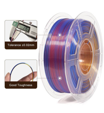 iSANMATE PLA Silk Tri Red Gold Blue 3D Filament 1.75mm 1kg