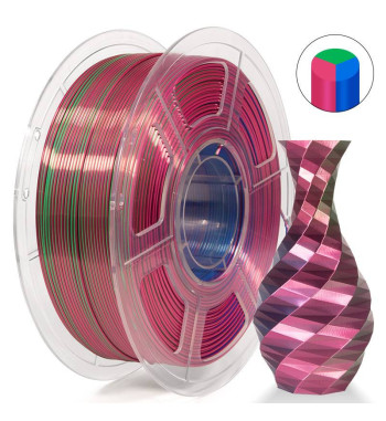 iSANMATE PLA Silk Tri Rose Red Green Blue 3D Filament 1.75mm 1kg