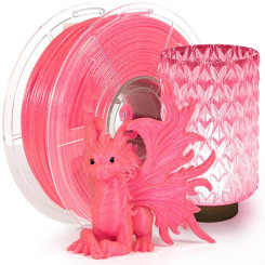 iSANMATE PLA Clear Glitter Bright Pink 3D Filament 1.75mm 1kg