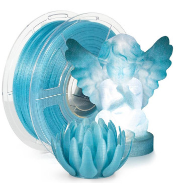 iSANMATE PLA Clear Glitter Sky Blue 3D Filament 1.75mm 1kg