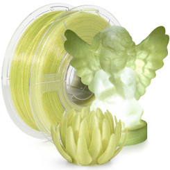 iSANMATE PLA Clear Glitter Yellow Green 3D Filament 1.75mm 1kg