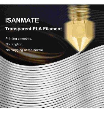 iSANMATE PLA Clear 3D Filament 1.75mm 1kg