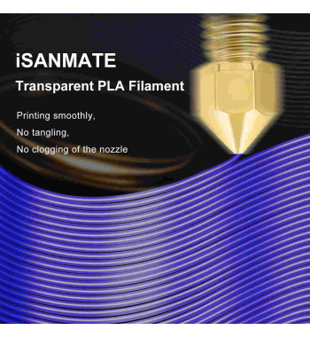 iSANMATE PLA Clear Blue 3D Filament 1.75mm 1kg