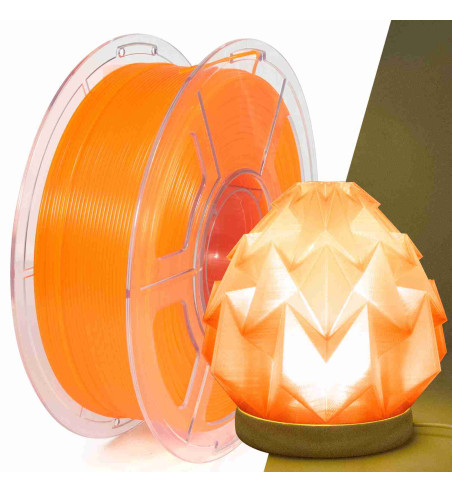 iSANMATE PLA Clear Orange 3D Filament 1.75mm 1kg