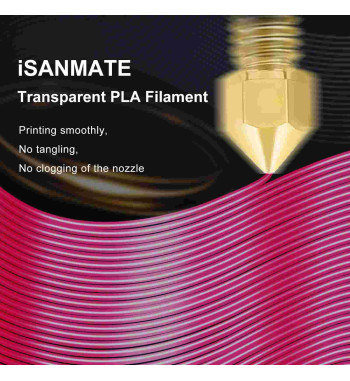 iSANMATE PLA Clear Purple 3D Filament 1.75mm 1kg