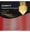 iSANMATE PLA Clear Red 3D Filament 1.75mm 1kg