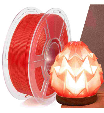 iSANMATE PLA Clear Red 3D Filament 1.75mm 1kg