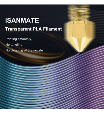 iSANMATE PLA Clear Rainbow 3D Filament 1.75mm 1kg