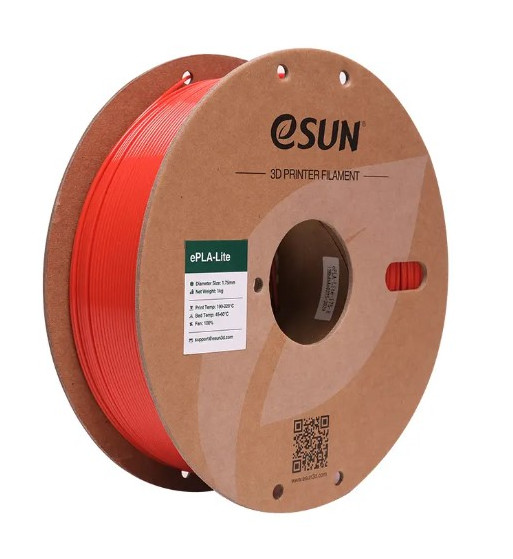 eSUN PLA-Lite Red 3D Filament 1.75mm 1kg