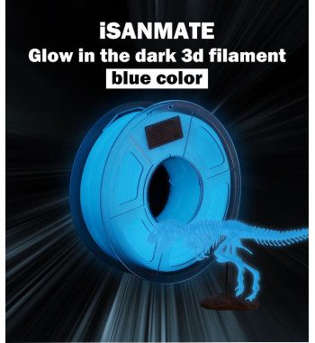 iSANMATE PLA Glow Blue 3D Printer Filament 1.75mm 1kg