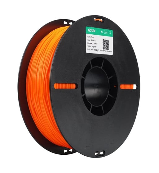 eSUN PLA+ Orange 3D Filament 1.75mm 1kg