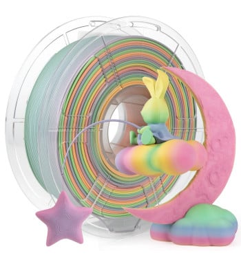 iSANMATE PLA-HS Matte Rainbow Green Begonia 3D Filament 1.75mm 1kg