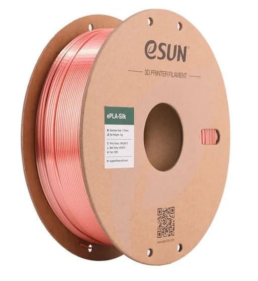 eSUN eSilk Rose Gold PLA Filament 1.75mm 1kg