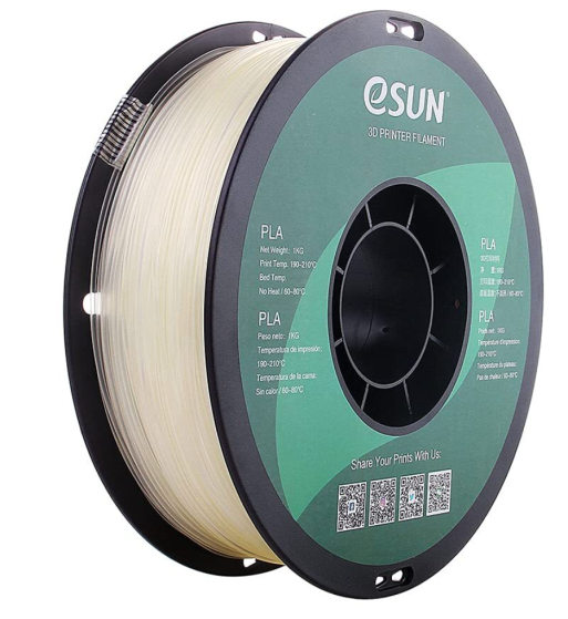 eSUN PLA Clear 3D Filament 1.75mm 1kg