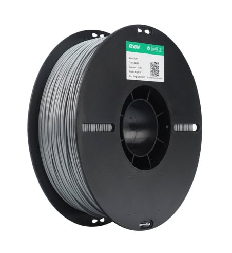 eSUN PLA+ Silver 3D Filament 1.75mm 1kg