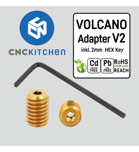 CNC Kitchen Volcano Adapter V2 - V6 Nozzles