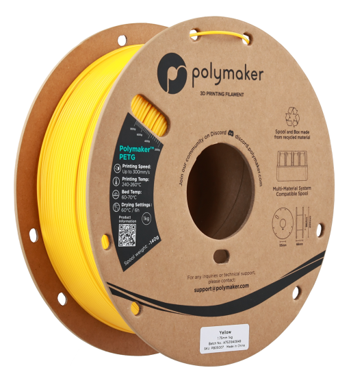 Polymaker PETG Yellow 1.75mm 1kg