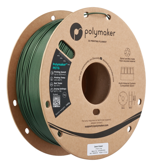 Polymaker PETG Dark Green 1.75mm 1kg