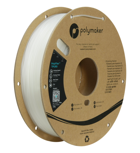 Polymaker PolyFlex TPU90 White 1.75mm 1kg