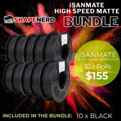 iSANMATE High Speed Matte PLA Black Bundle
